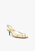 Heloise Metallic Leather Sandal(5,Gold)