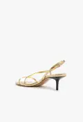 Heloise Metallic Leather Sandal(5,Gold)
