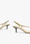 Heloise Metallic Leather Sandal(5,Gold)