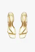 Heloise Metallic Leather Sandal(5,Gold)
