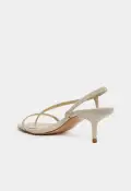 Heloise Linen Sandal(5,Beige)