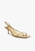 Heloise Metallic Leather Sandal(5,Gold)