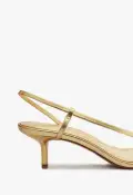 Heloise Metallic Leather Sandal(5,Gold)