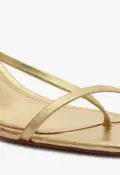 Heloise Metallic Leather Sandal(5,Gold)