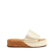 Yara Metallic Leather Sandal