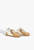 Nairobi Sporty Leather Sandal(5,White)