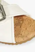 Nairobi Sporty Leather Sandal(5,White)