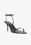 Melanie Patent Leather Sandal(5,Dark Brown)