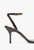Melanie Patent Leather Sandal(5,Dark Brown)