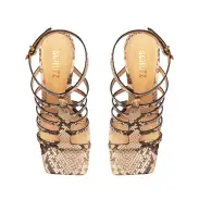 Hayden Lux Leather Sandal(5,Natural)