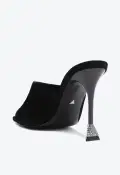 Nattie Suede Sandal(5,Black)