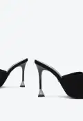 Nattie Suede Sandal(5,Black)