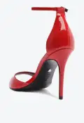 Pamela Patent Leather Sandal(5,Red)