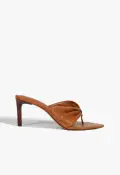 Lori Mid Leather Sandal(5,Brown)