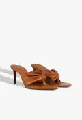 Lori Mid Leather Sandal(5,Brown)