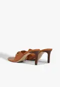 Lori Mid Leather Sandal(5,Brown)