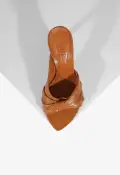 Lori Leather Sandal(5,Brown)