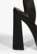 Heidi Platform Sandal(5,Black)