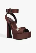 Heidi Platform Sandal(5,Cinnamon Coffee)