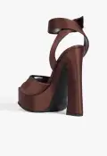 Heidi Platform Sandal(5,Cinnamon Coffee)