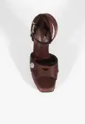 Heidi Platform Sandal(5,Cinnamon Coffee)