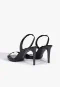 Scarlett Sling Mid Sandal(5,Black)