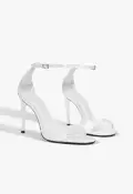 Scarlett Patent Leather Sandal(5,White)