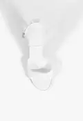 Scarlett Patent Leather Sandal(5,White)