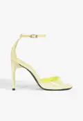 Scarlett Leather Sandal(5,Yellow)