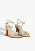 Hilda Curve Fabric Sandal(5,Beige)