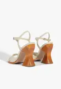 Hilda Curve Fabric Sandal(5,Beige)