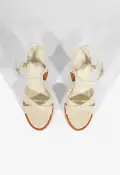 Hilda Curve Fabric Sandal(5,Beige)