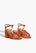 Sandy Suede Sandal(5,Orange)