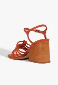 Sandy Suede Sandal(5,Orange)