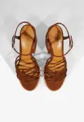 Sandy Suede Sandal(5,Brown)