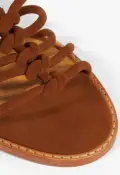 Sandy Suede Sandal(5,Brown)