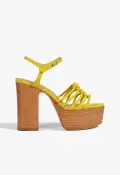 Sandy Platform Suede Sandal(5,Yellow)
