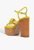 Sandy Platform Suede Sandal(5,Yellow)