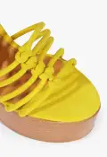 Sandy Platform Suede Sandal(5,Yellow)