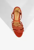 Sandy Platform Suede Sandal(5,Orange)