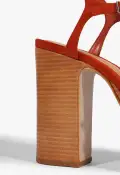 Sandy Platform Suede Sandal(5,Orange)