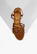 Sandy Platform Suede Sandal(5,Brown)